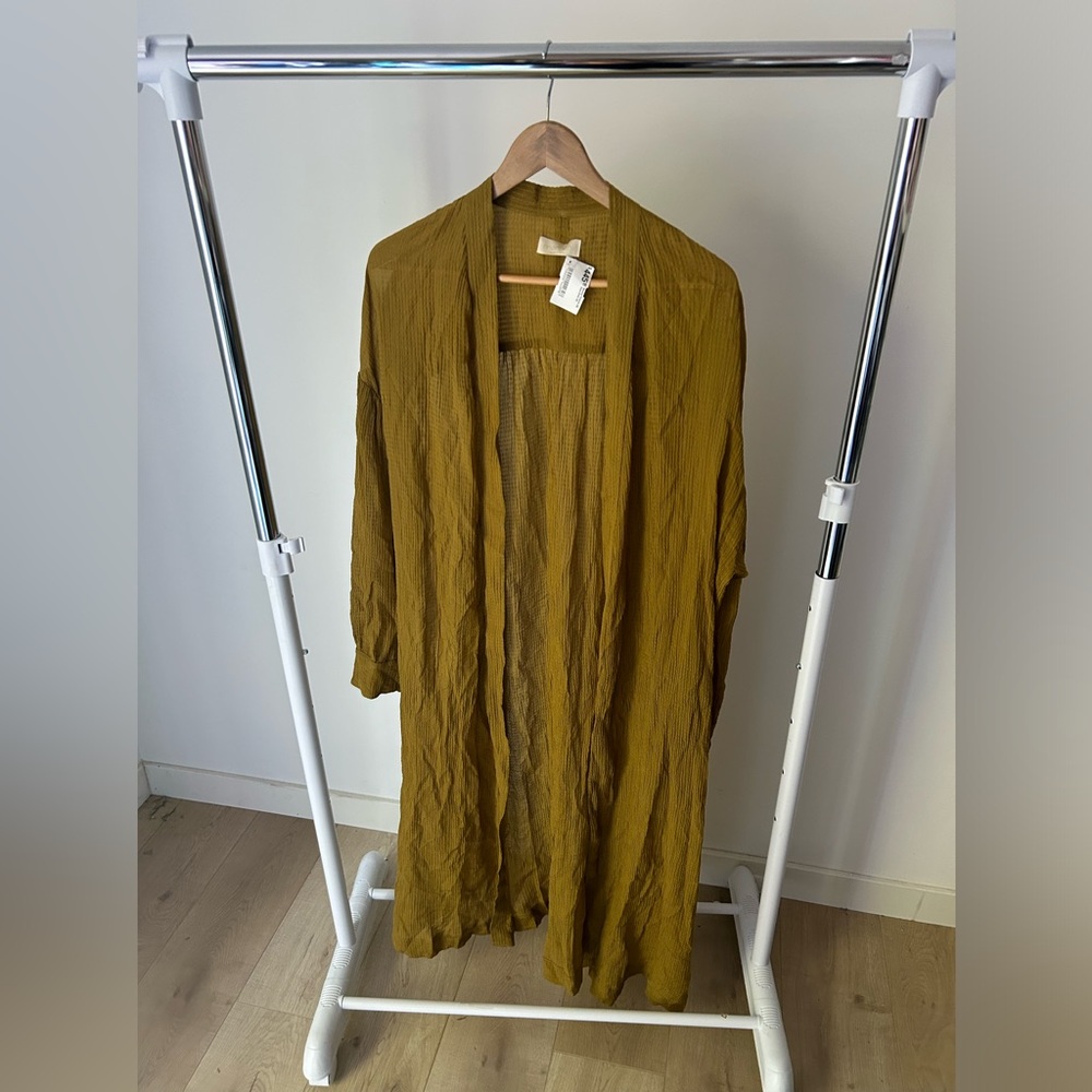 $445 Momoni Mustard Yellow Cardigan‎ Dress Size 46/8